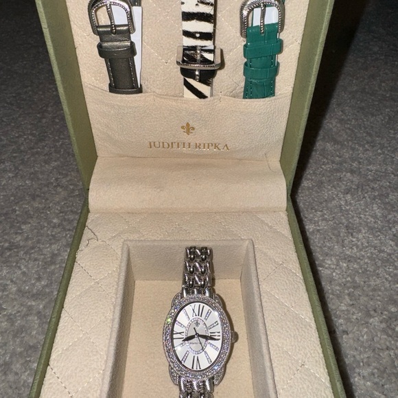 Vintage Judith Ripka Stainless steel CZ Watch - Picture 6 of 16